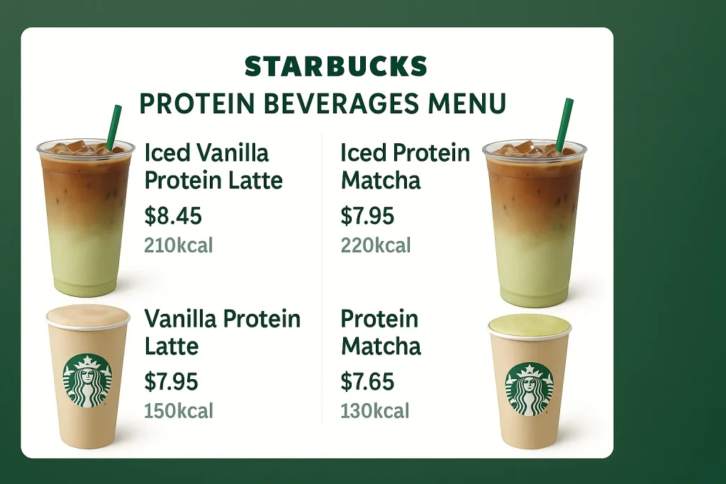 Protein Beverages Menu with Prices