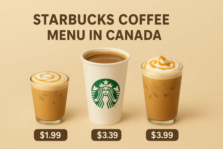 Starbucks Coffee Menu in Canada