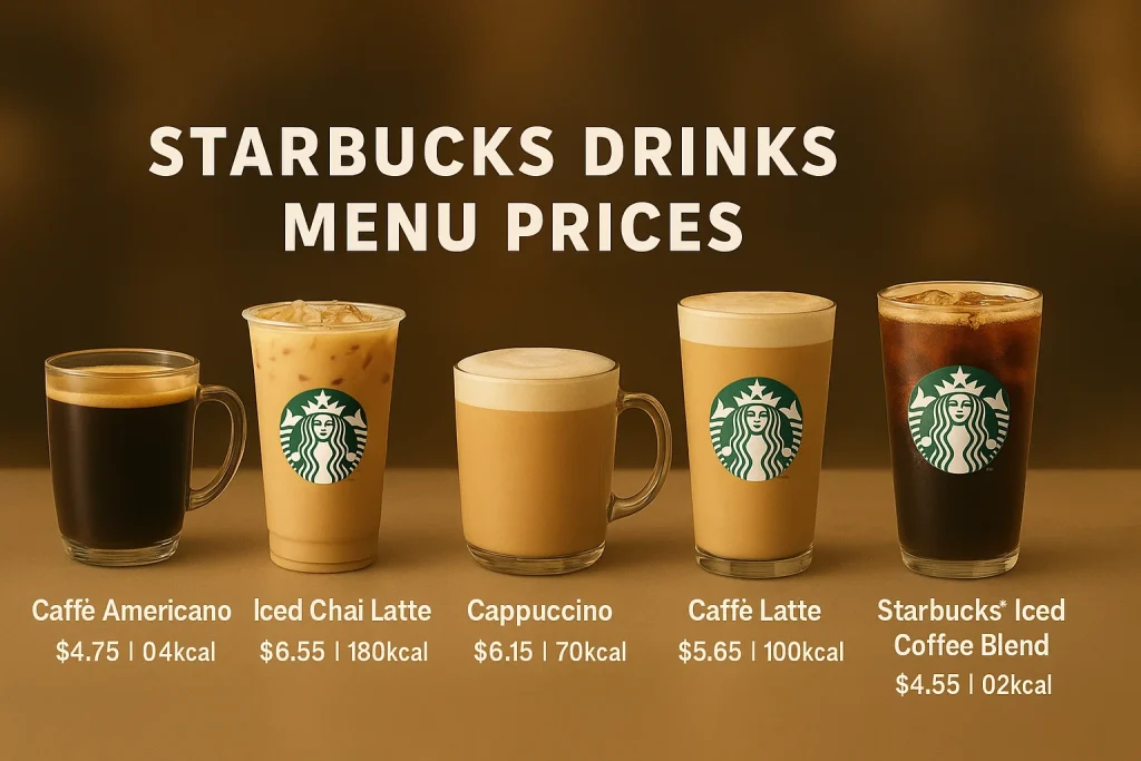 Starbucks drink Menu Price