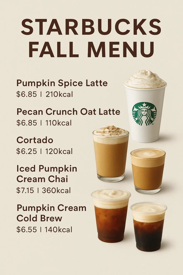 Starbucks Fall Menu