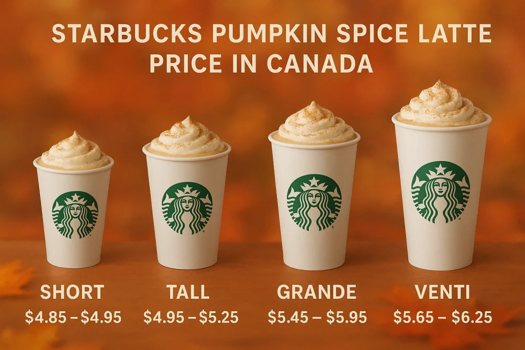 Starbucks Pumpkin Spice Latte Price in Canada