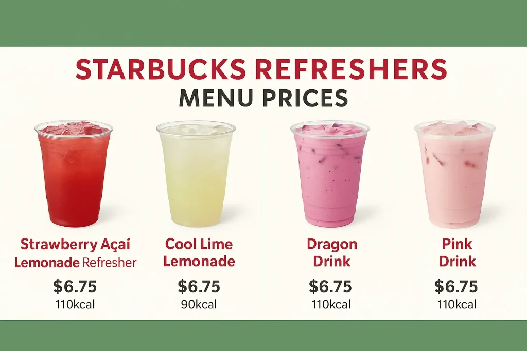 Starbucks Refreshers Menu price