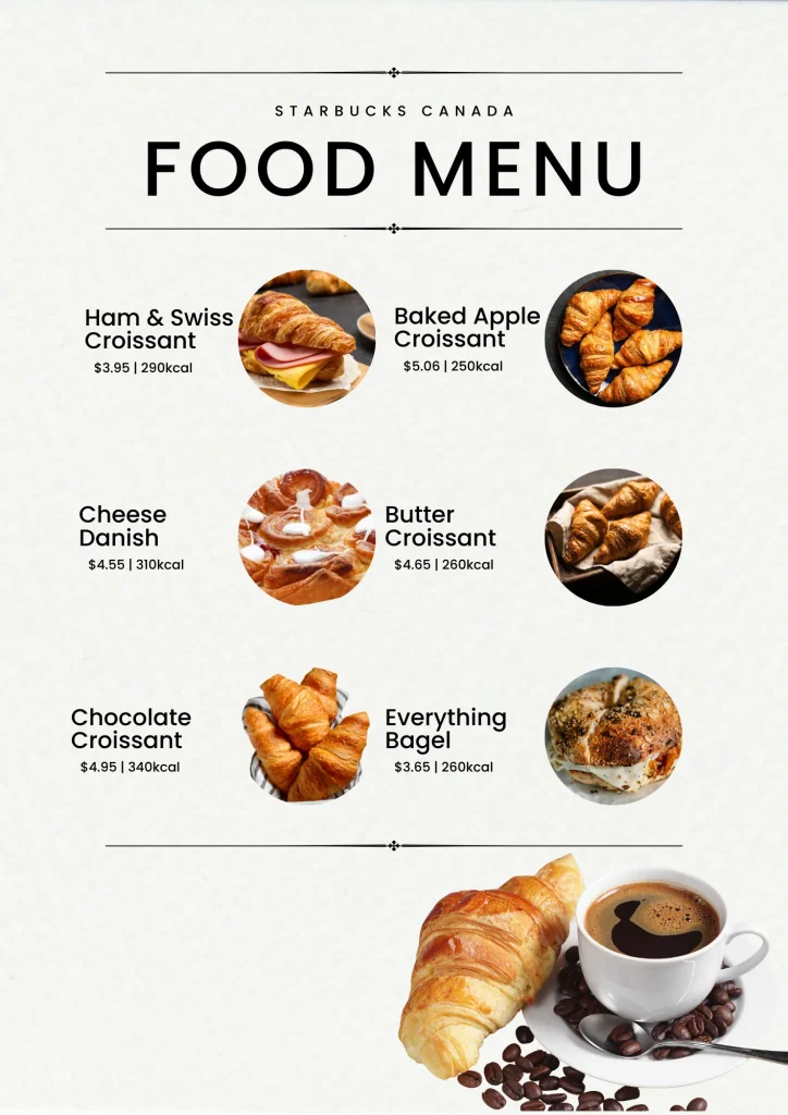Starbucks food menu