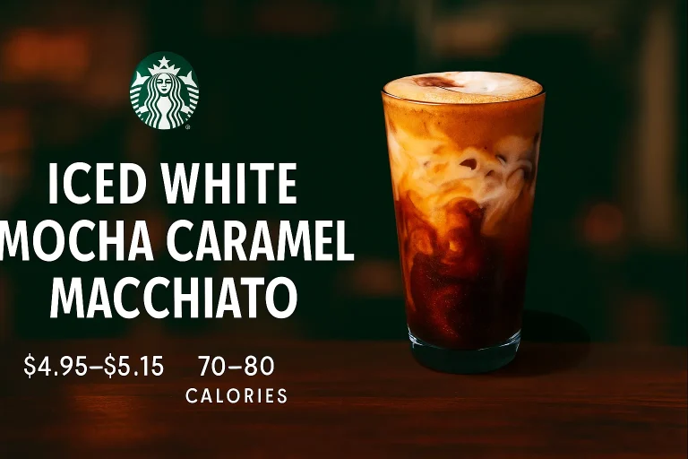 Iced White Mocha Caramel Macchiato