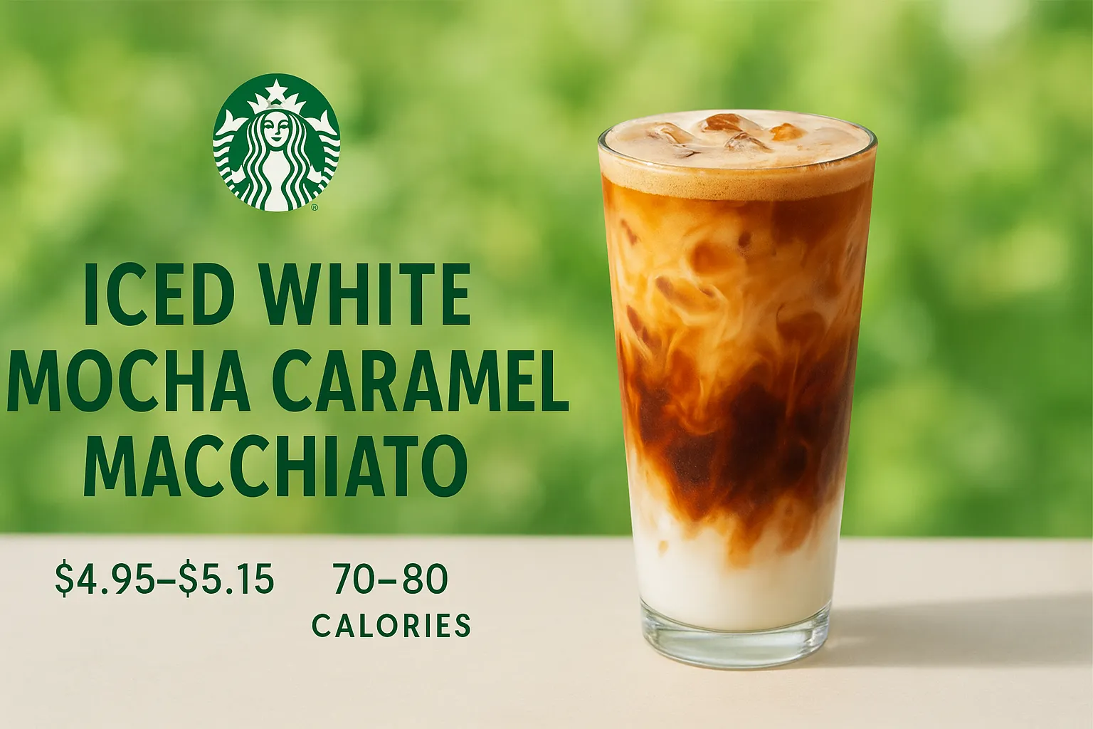 Iced White Mocha Caramel Macchiato starbucks