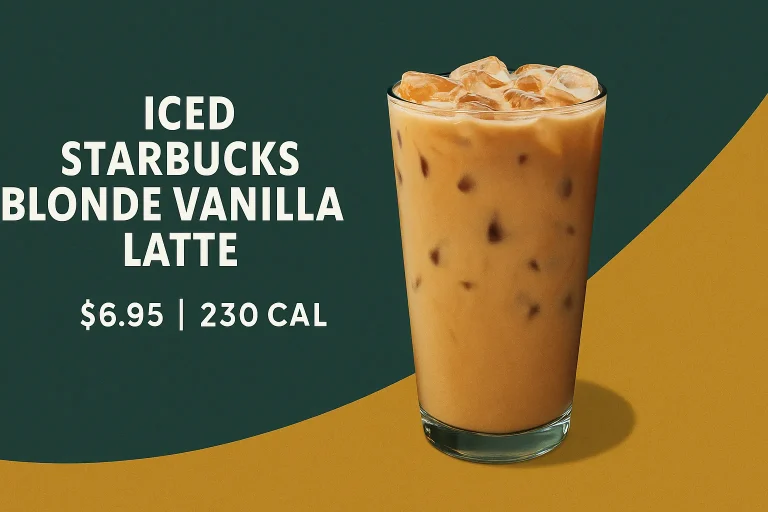 Starbucks Iced Starbucks Blonde Vanilla Latte