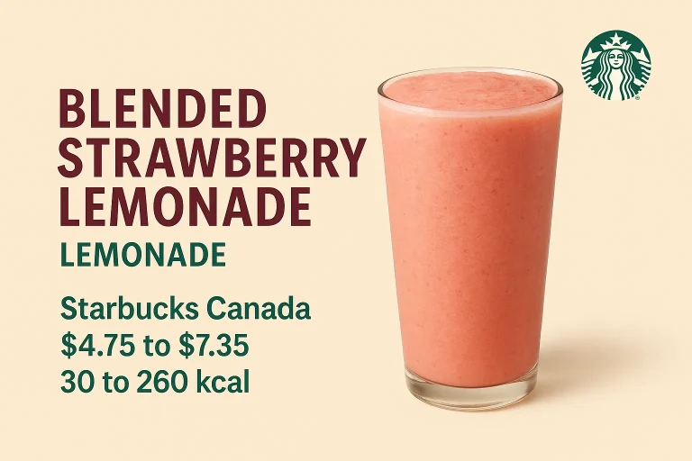Blended Strawberry Lemonade Starbucks Canada