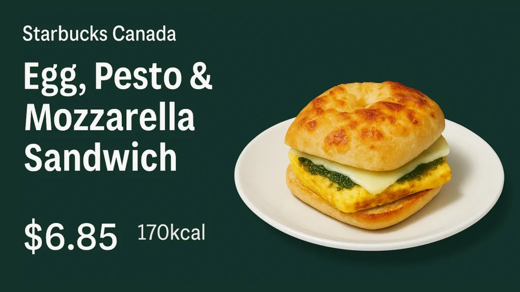 Starbucks Egg, Pesto & Mozzarella Sandwic